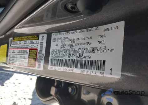 2021 Toyota Tacoma Sr V6 from USA, damaged, VIN 5TFCZ5AN8MX258399